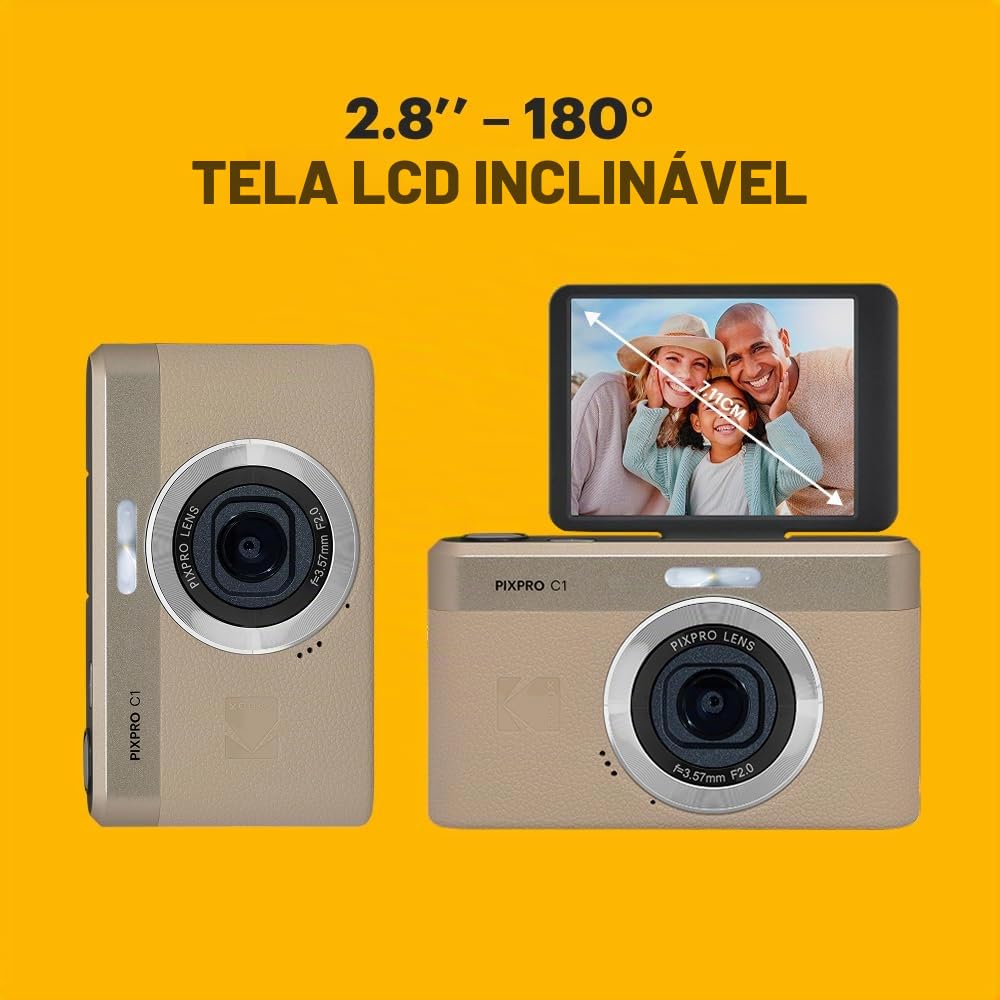 Kodak PIXPRO C1 Câmara digital com zoom amigável, 13 MP compacta